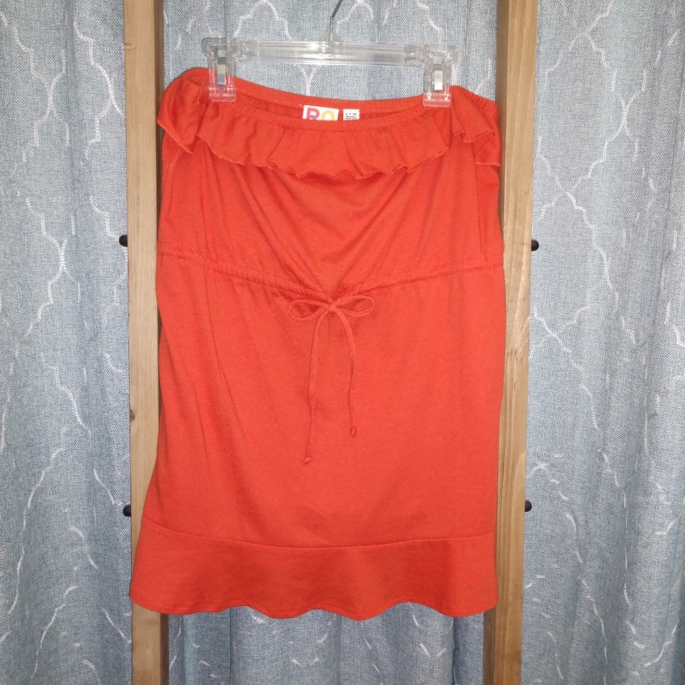 🦊ROXY STRAPLESS CINCH TIE TOP